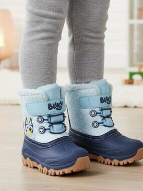 LUDO Bluey Toddler Winter Boots Size 10 Waterproof Snow Boots Insulated
